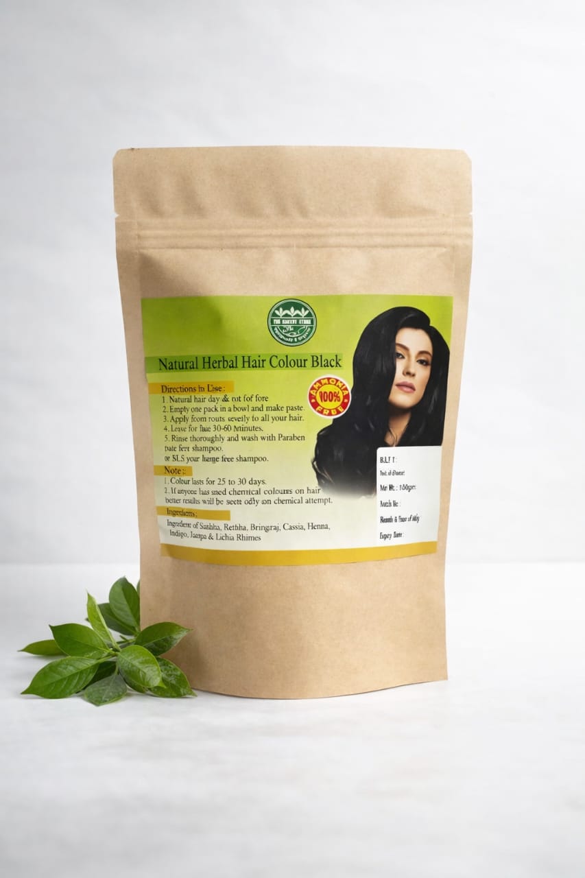 Natural herbal hair color black