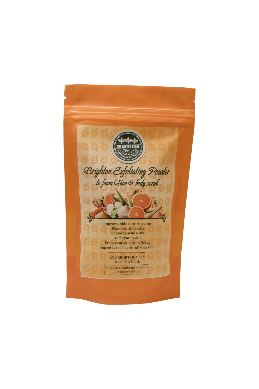 BRIGHTEN EXFOLIATING POWDER TO FOAM FACE AND BODY SCRUB